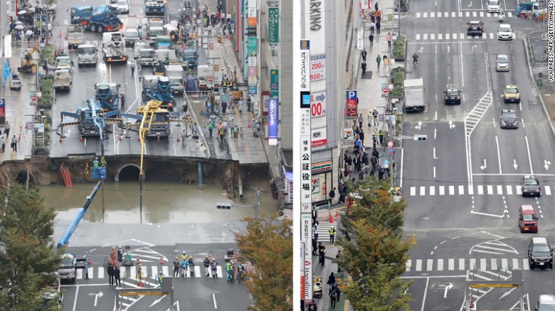 Ohsnap Japan S Giant Sinkhole Is Sinking Again